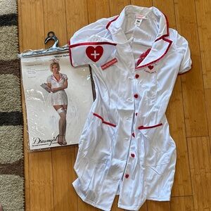 Dreamgirl White and Red Nurse Costume